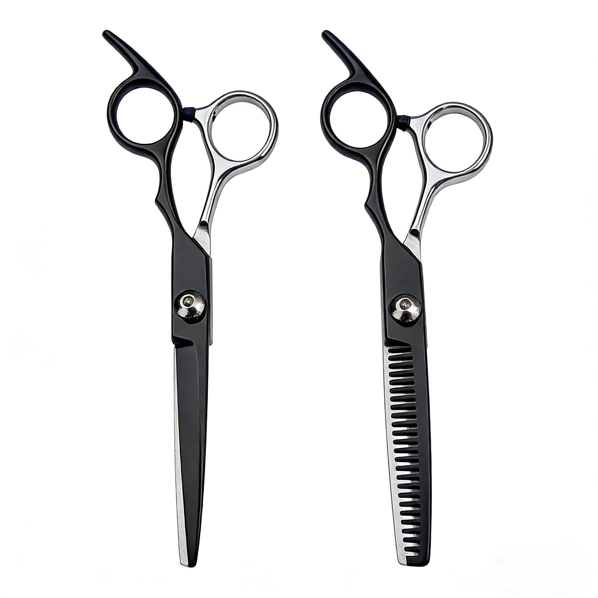 2 Pcs Hair Cutting Scissors Thinning Shears Kit Professional Barber ...