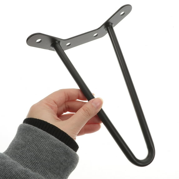 2 Pcs 30 Inch Metal Hairpin Table Legs, Hollow Iron Counter & Dining Table Base, Modern Industrial Style Furniture Legs