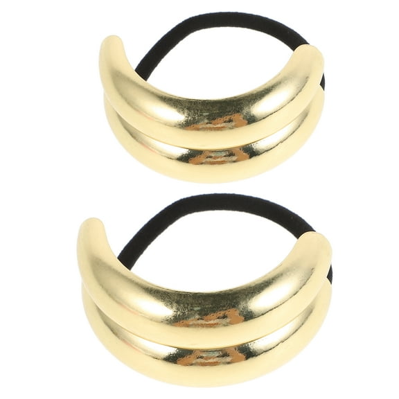 2 Pcs Hair Ties Gold Cuff Knotted Cuffs for Ponytails