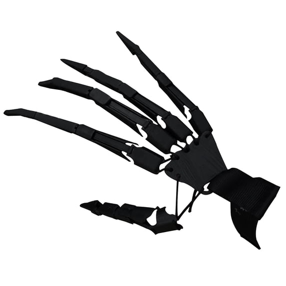 2 Pcs Halloween Articulated Fingers, Scary Flexible 3D Skeleton Claw Hands Hands for Cosplay Halloween Decoration, Fits Most Fingers
