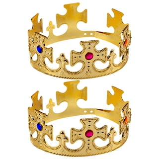  DcZeRong King Crown Costume Round Metal Crystal Tiara
