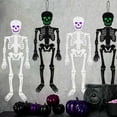 thumbnail image 1 of 2 Pcs Halloween Skeleton Decorations Glitter Paper Hanging Ornaments DIY Skeleton 26 Inch Poseable Decorations For Halloween Party Home Decor Spooky Halloween Decor, 1 of 5