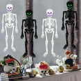 thumbnail image 1 of 2 Pcs Halloween Skeleton Decorations Glitter Paper Hanging Ornaments DIY Skeleton 26 Inch Poseable Decorations For Halloween Party Home Decor Spooky Halloween Decor, 1 of 4