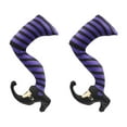 thumbnail image 1 of 2 Pcs Halloween Witch's Legs,Halloween Witch Legs Prop,Plush Stuffed Witch Legs with Shoes, Sticking Out of Window Door Car Auto Trunk Outdoor Novelty Hanging Car Trunk Yard Decor,(Purple), 1 of 8