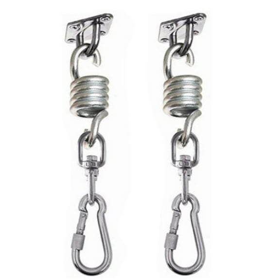 2 Pcs Hammock Swivel Hook Snap Stainless Steel Porch Swing Spring Hanging Kit Heavy Duty Spring Hangers for Porch Swing