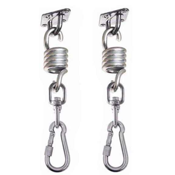 2 Pcs Hammock Swivel Hook Snap Stainless Steel Porch Swing Spring Hanging Kit