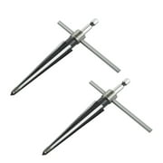 2 Pcs Hand Held Tapered Reamer T Handle 6 Flute Beveling Cutting Drill Tool