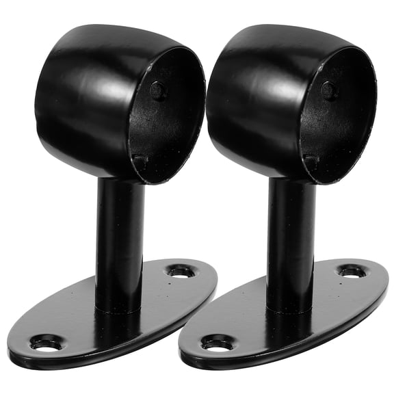 2 Pcs Hand Rail Bracket Banister Brackets for Handrail Deck Railing Kit Base Black