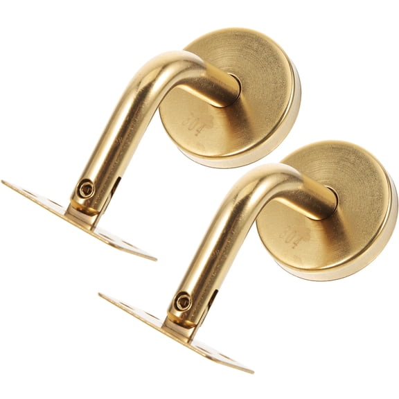 2 Pcs Hand Railing Brackets Rectangular Handrail Flat Top Black