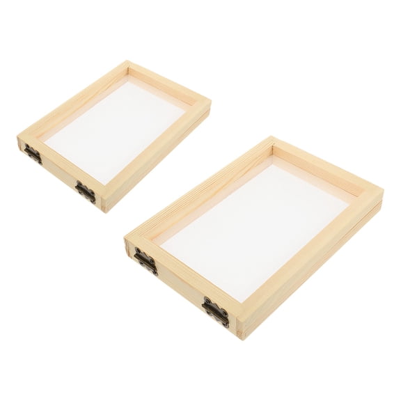 FENGGUIQU Minimalist 2Pcs Handmade Paper Mesh Frame for Home Decor