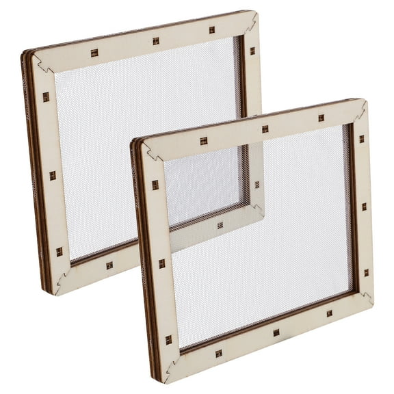 2 Pcs Handmade Paper Tools DIY Craft Mesh Frame Handicraft Wooden Making Kits Child