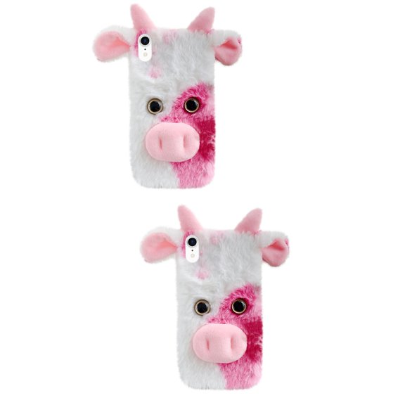 2 Pcs Hang Phone Case with Cow Design for Everyday Use