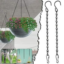 2 Pcs Hanging Chain for Bird Feeders, Planters, Lanterns, Wind Chimes, Billboards, Chalkboards and Ornaments, Chain for Hanging Plants (Black,9.5 Inches)
