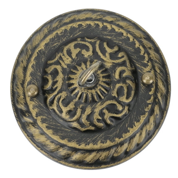 UEETEK 2Pcs Ceiling Light Plate Kits Black Metal Ceiling Decoration Restaurants