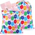 thumbnail image 1 of 2 Pcs Happy Birthday Drawstring Gift Bags 20 x 28 Inch Extra Large Baby Shower Bags Reusable Fabric Colorful Wrapping Pouches for Gender Reveal Supply Decor(Multicolor,Birthday Balloon), 1 of 6