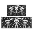 thumbnail image 1 of 2 Pcs Happy Halloween Kitchen Rugs and Mats Set Pumpkin Witch Bat Spider Kitchen Rugs and Mats Anti Fatigue Kitchen Floor Matfor Cook Home Decor (47x17+30x17 Inches), 1 of 7