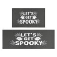 thumbnail image 1 of 2 Pcs Happy Halloween Kitchen Rugs and Mats Set Spooky Trick or Treat Kitchen Runner Absobent Kitchen Rugs and Matsfor Farmhouse Door (47x17+30x17 Inches), 1 of 1