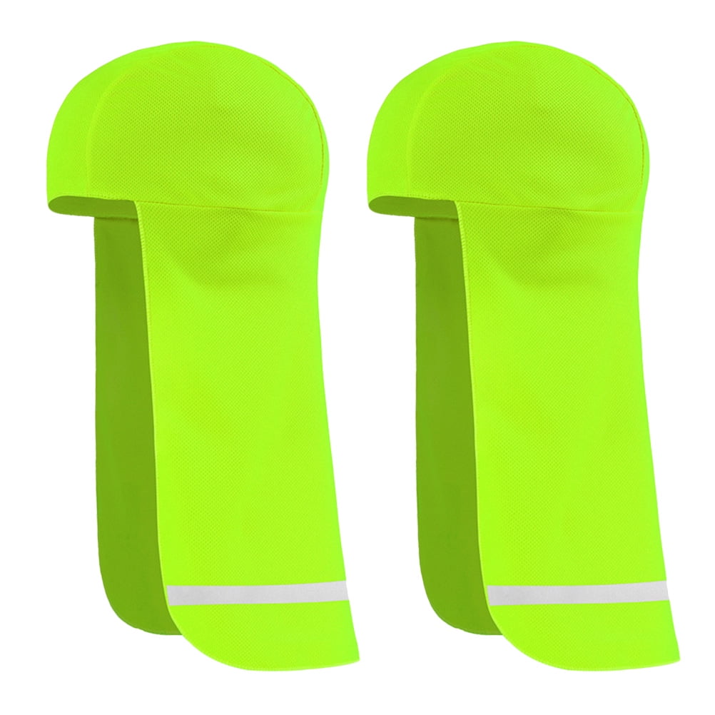 2 Pcs Hard Hat Hats Neck Sun Protection for Men Cooling Skull Caps Shade Reflective Long Tail
