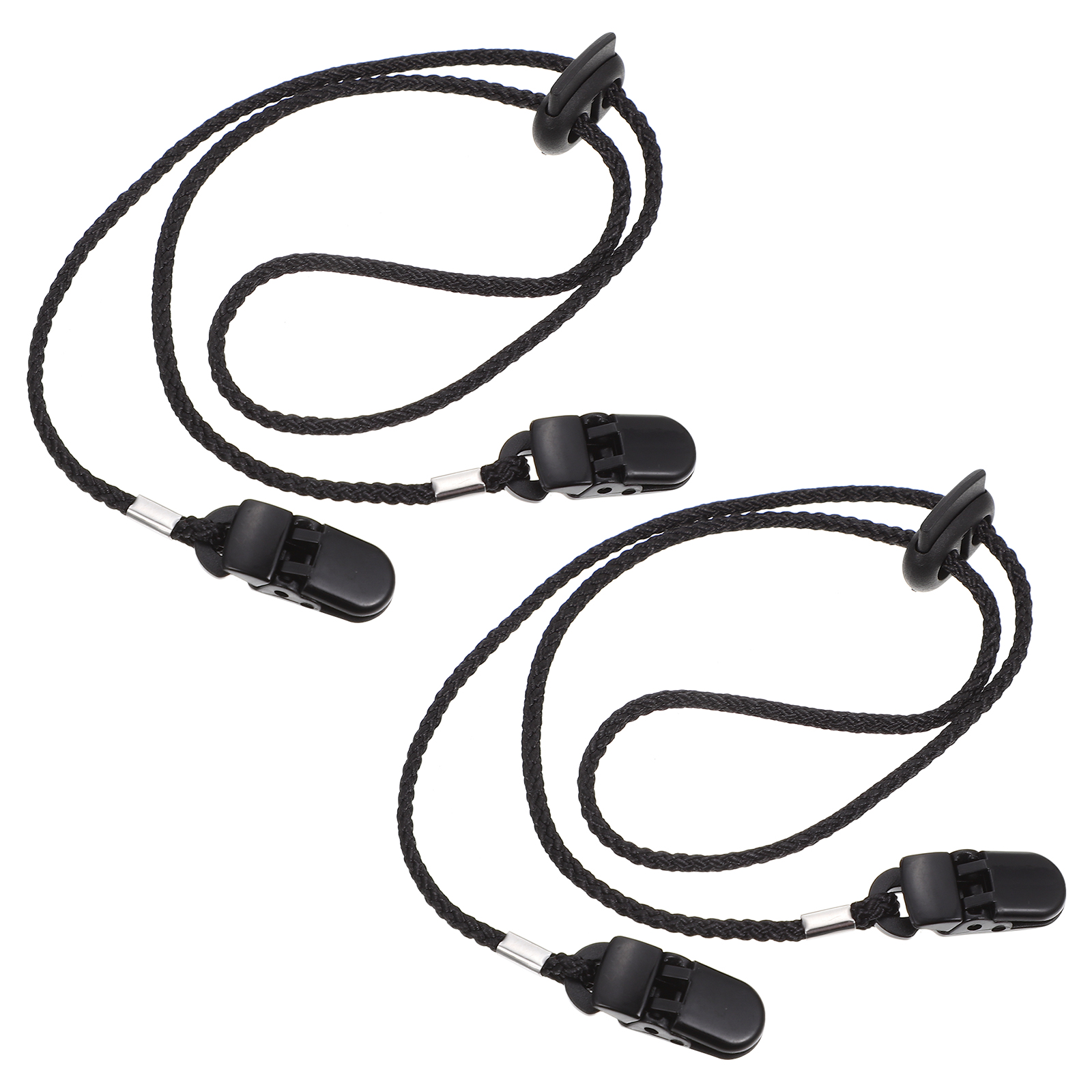 2 Pcs Hats Stylish Design Clip Adjustable Strap Windy Clips Cord Caps