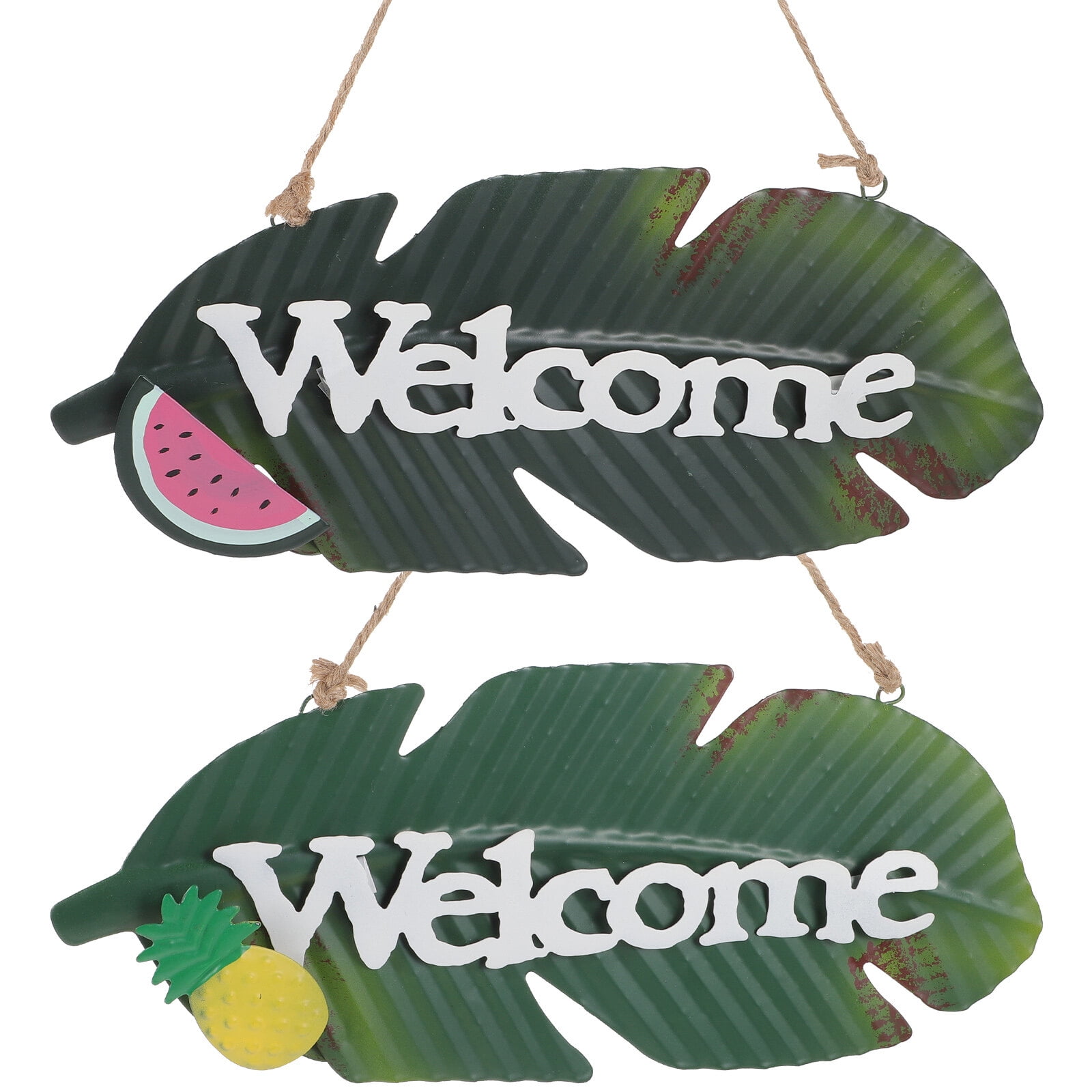 2 Pcs Hawaii Welcome Sign Hanging Decor Summer American Style Hawaiian ...