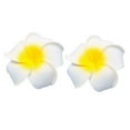 thumbnail image 1 of 2 Pcs Hawaiian Foam Flower Bridal Wedding Party Hair Clip White Plumeria Decor, 1 of 5