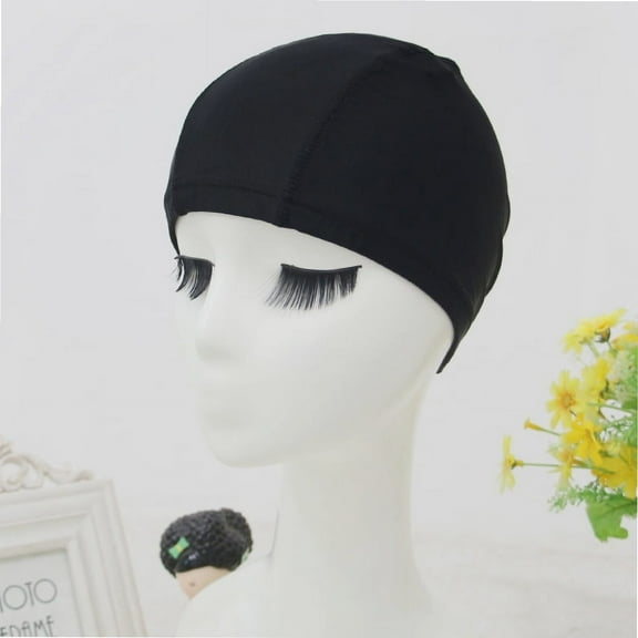 2 Pcs Headband Wig Caps Adjustable Dome Wig Grip Cap Ice Silk Material for Making Headband Wigs (Dome Wig Caps)
