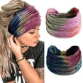 thumbnail image 1 of 2 Pcs Headbands for Women Extra Wide 7inch Head Bands African Knotted Non Slip Fashion Hair Band Stretch Yoga Workout Running Gym Hairbands Turban Bandana for Girls, 1 of 7