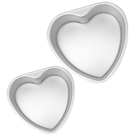 2 Pcs Heart Cake Mold Bakery Tools Easy Clean Shaped Pans Baking Metal Bakeware Aluminum Alloy