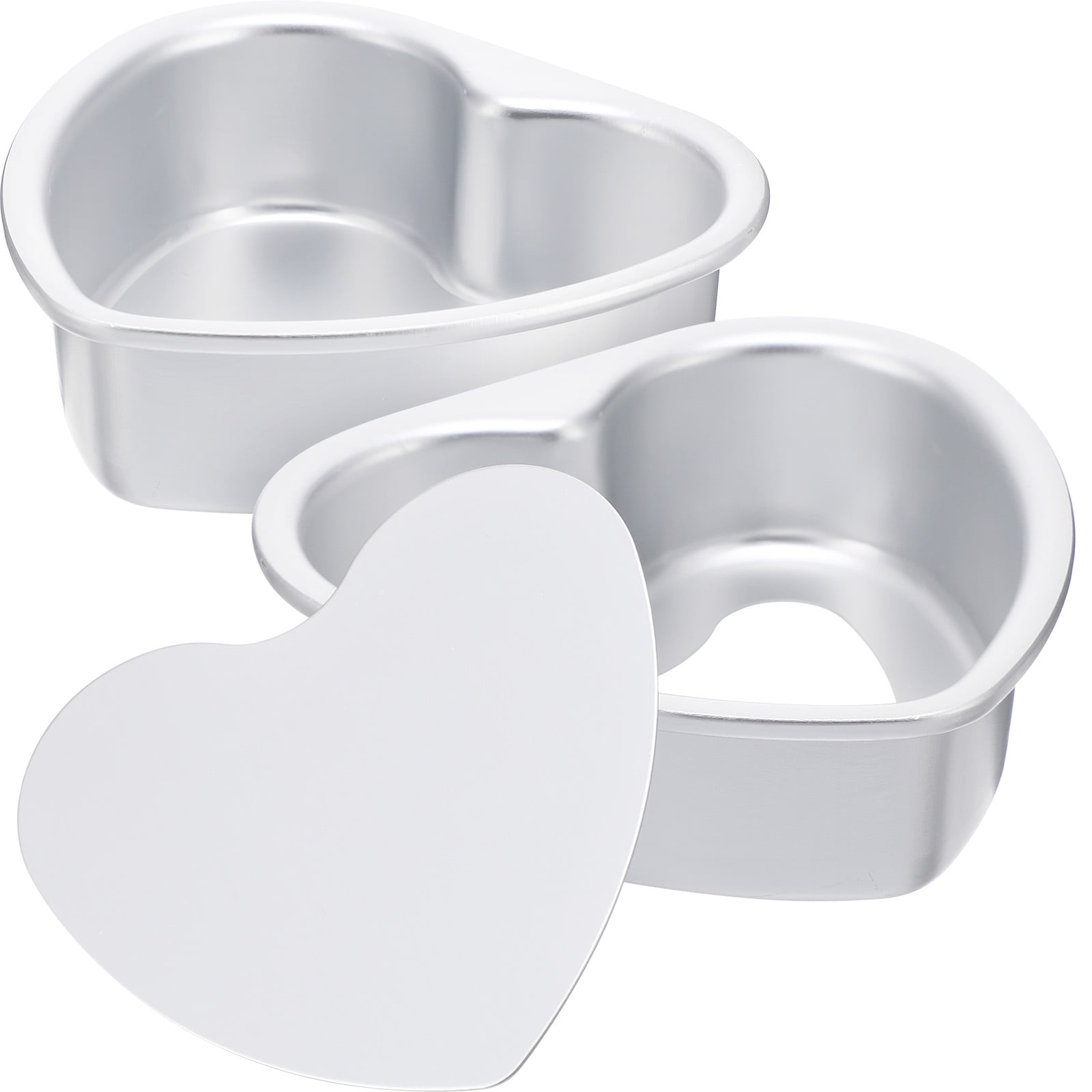 2 pcs heart shaped cake tin tins for baking mold washable round