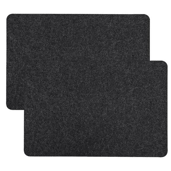 2 Pcs Heat Resistant Mat for Air Fryer Kitchen Countertop Heat Protector Mat Kitchen Appliance Mats Non Slip Heat Proof Mat Non Stick Black Coffee Maker Microwave, 16 x 12 Inch