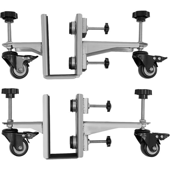 2 Pcs Heavy Door Installation Tool, Door Lifter Tool Jig Kit with Rotating Wheels, Hands Free Door Board Installation for Doors 0.8" to 2.4" Thick, Load-bearing Capacity: 500lbs