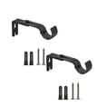 thumbnail image 1 of 2 Pcs Heavy Duty Adjustable Curtain Rod Brackets Rod Holders Curtain Rod Support Brackets Curtain Rod Hangers General Hardware Holders Wall Bracket Hanger Hooks with Screws, 3.62-4.6 Inch, Black, 1 of 6