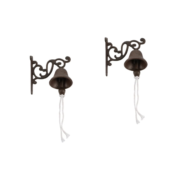2 Pcs Heavy Duty Gate Bell Outdoor Wrought Iron Doorbell Office