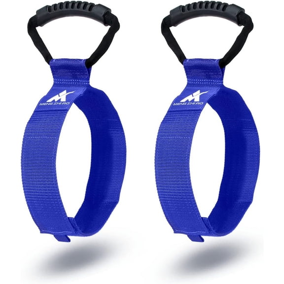2 Pcs Heavy Duty Pool Vacuum Hose Storage Holder Electronic Cable Strap Garden Hose Organizer Hook and Loop Cable Strap Holder with Carrying Handle Perfect for Electronic Cable Garden Hose (Blue)