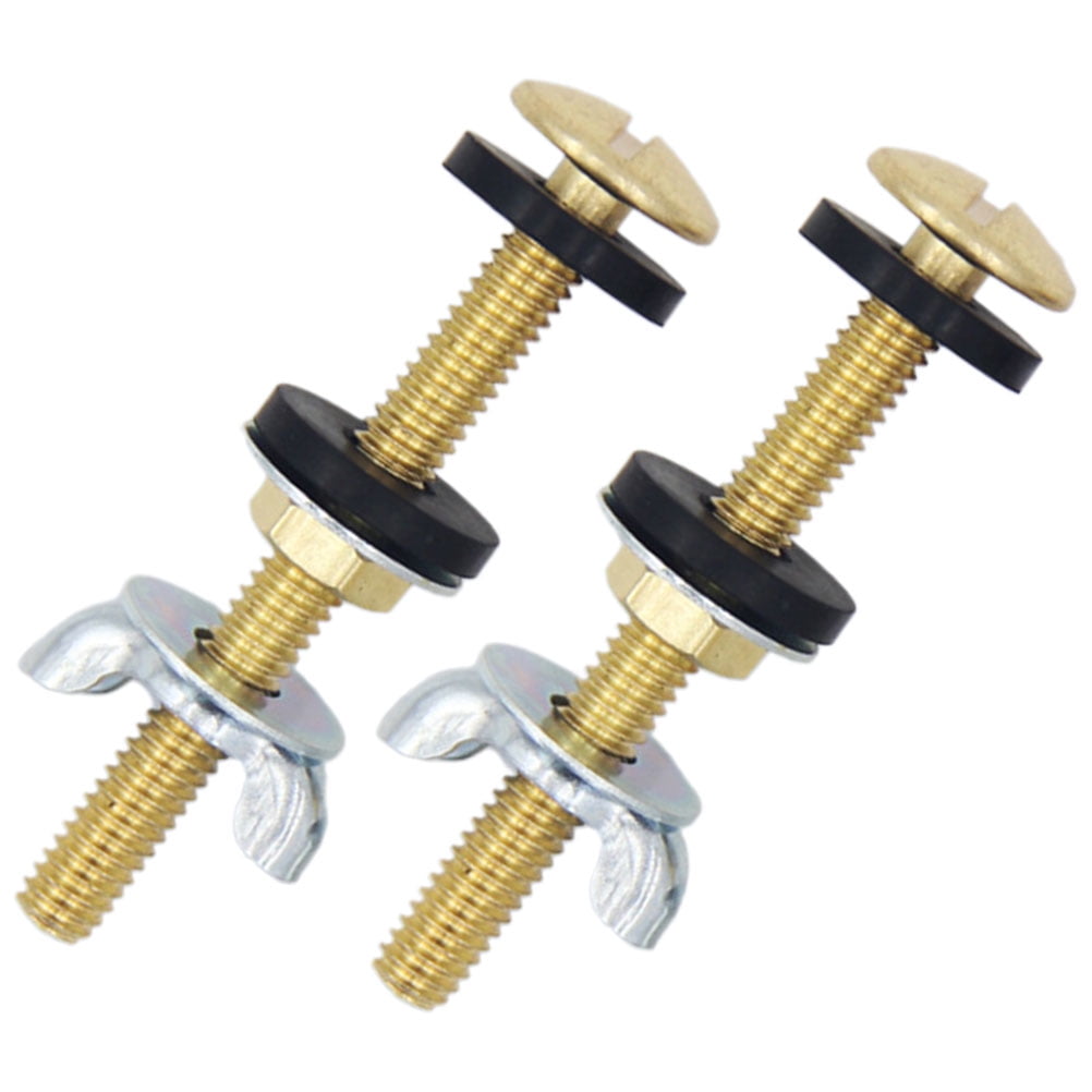 2 Pcs Heavy Duty Toilet Bolts Tank Gasket Replacement Parts Accessories