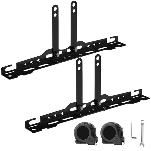 2 Pcs Heavy-Duty Wheel Alignment Tool Kit, Automotive Leveling Aligner Set, Includes Tape Measures, Wrench, Screwdriver for Car Truck Vehicle Tire Adjustment