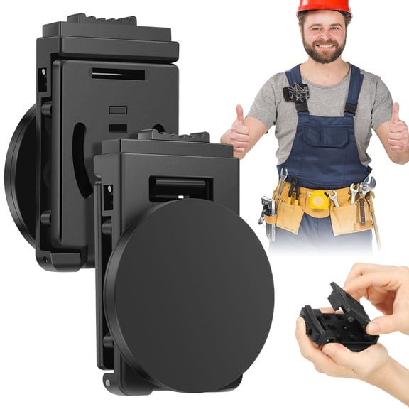 2 Pcs Heavy Magnetic Tool Belt Clip Non Slip Snap On Magnetic Belt Clip for Holding Hammer Screwdriver Bit Nail and Other Hardware