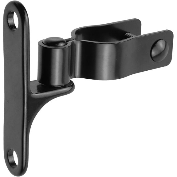 2 Pcs Heavy Metal Wall Mount Gate Hinge with Screws, 304 Stainless Steel Black Fence Post Chain Link Fence Frame Hinge, Outdoor Farm Gate Hardware, for Barn Doors and Sheds(1-3/8")