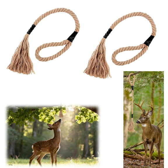 2 Pcs Hemp Rope for Deer Tutuviw 31 Inch Scent Rope for Deer Hunting Mock Scrape Rope Hangs Scrape Tassels Hemp Rope Hunting Enthusiast Accessories Gifts (Hanging Anywhere)