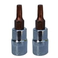 thumbnail image 1 of 2 Pcs Hex Torx Screwdriver Bit 1/4 inch Drive Socket Hand Tools T8-T40, 1 of 12