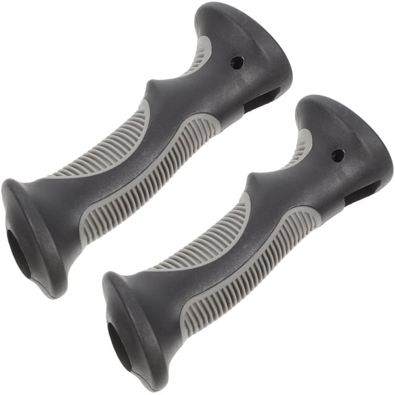 LITINKIMI 2Pcs Ergonomic Black Plastic Outdoor Pole Handle Grip Replacement for Trekking and Fitness Use