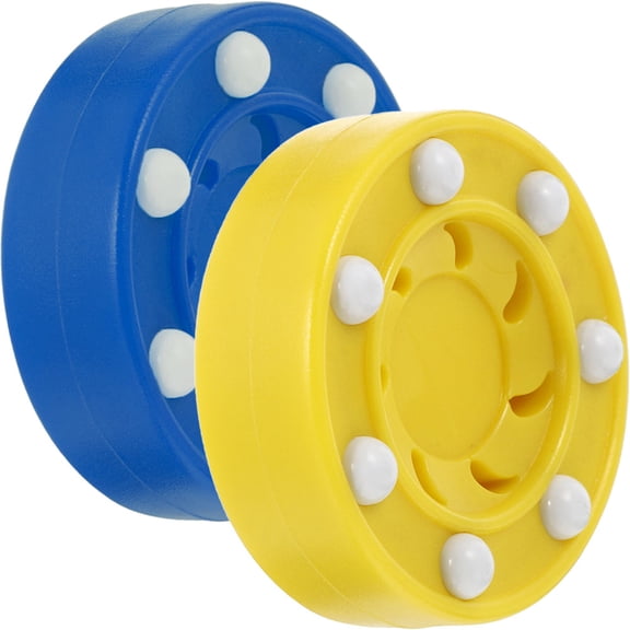 ifundom 2Pcs Reusable Ice Hockey Puck Solid ABS Material with Flat Texture for Consistent Practice