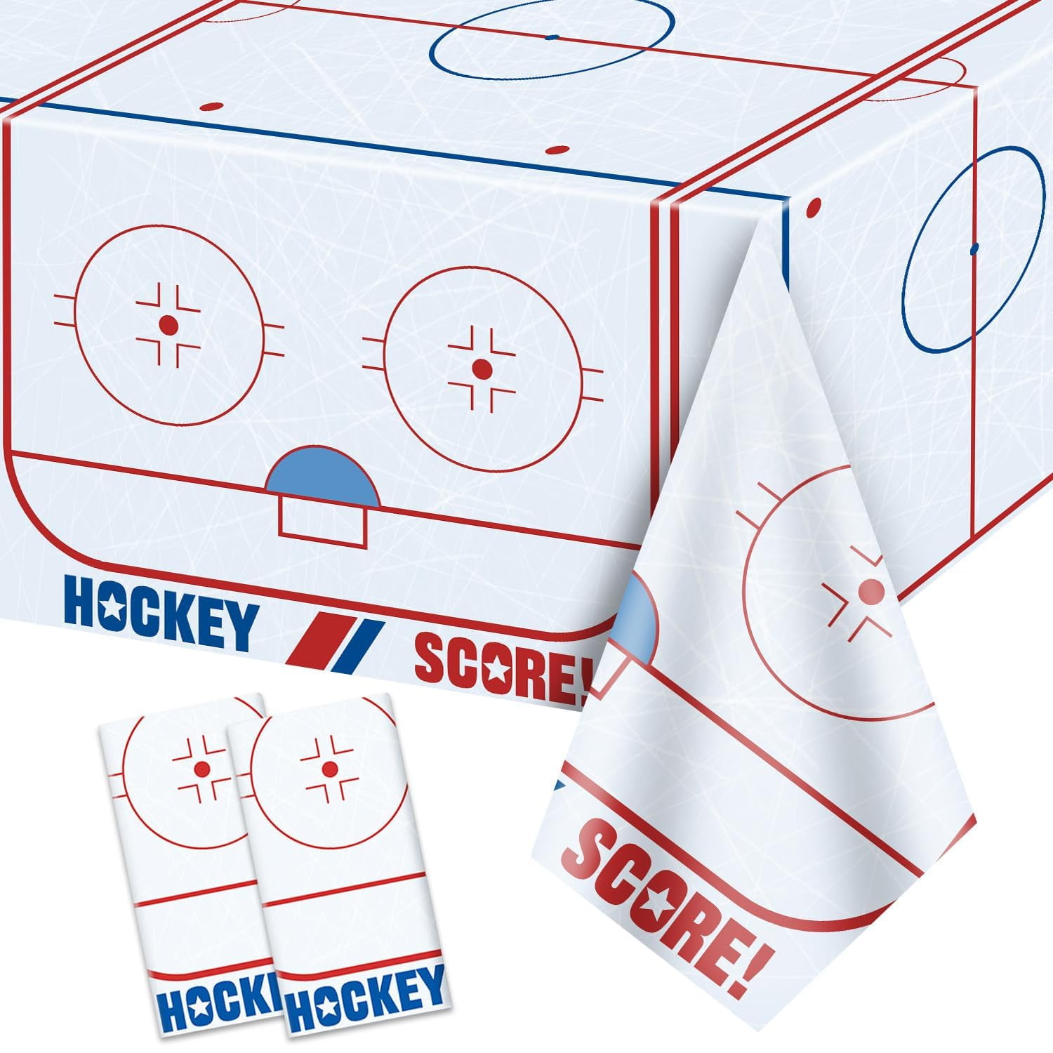 2 Pcs Hockey Tablecloths YPF5 Hockey Rink Table Covers Hockey Party ...