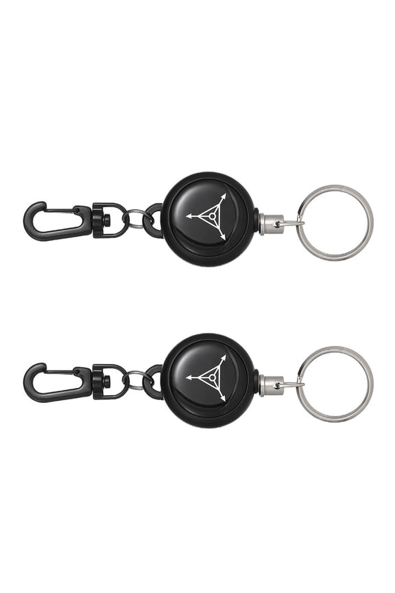 2 Pcs Key Hoop Rings Retractable Keychain Keychains