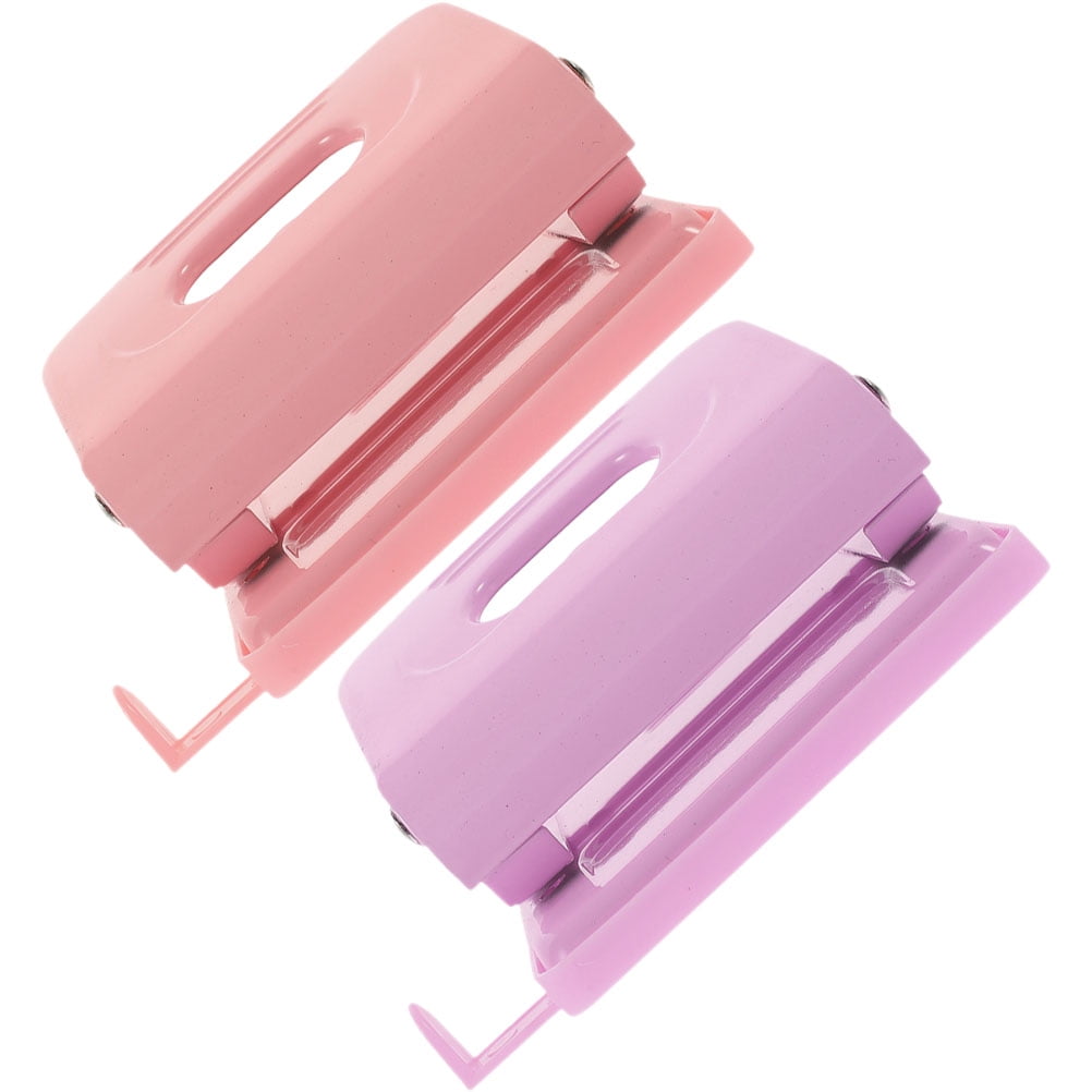 2 Pcs Hole Punch Craft Paper Holes Puncher inside Page Rose Gold