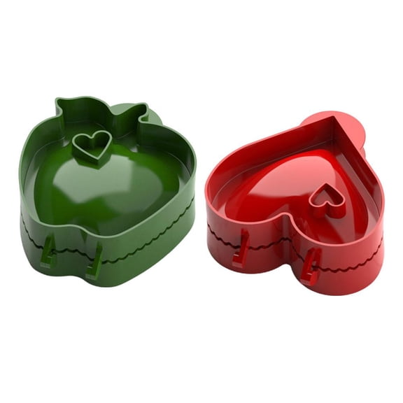 2 Pcs Holiday Pie Mold Set, Heart & Apple Hand Pie Press Maker for Christmas, Halloween, Thanksgiving Family Baking & Potluck Celebrations