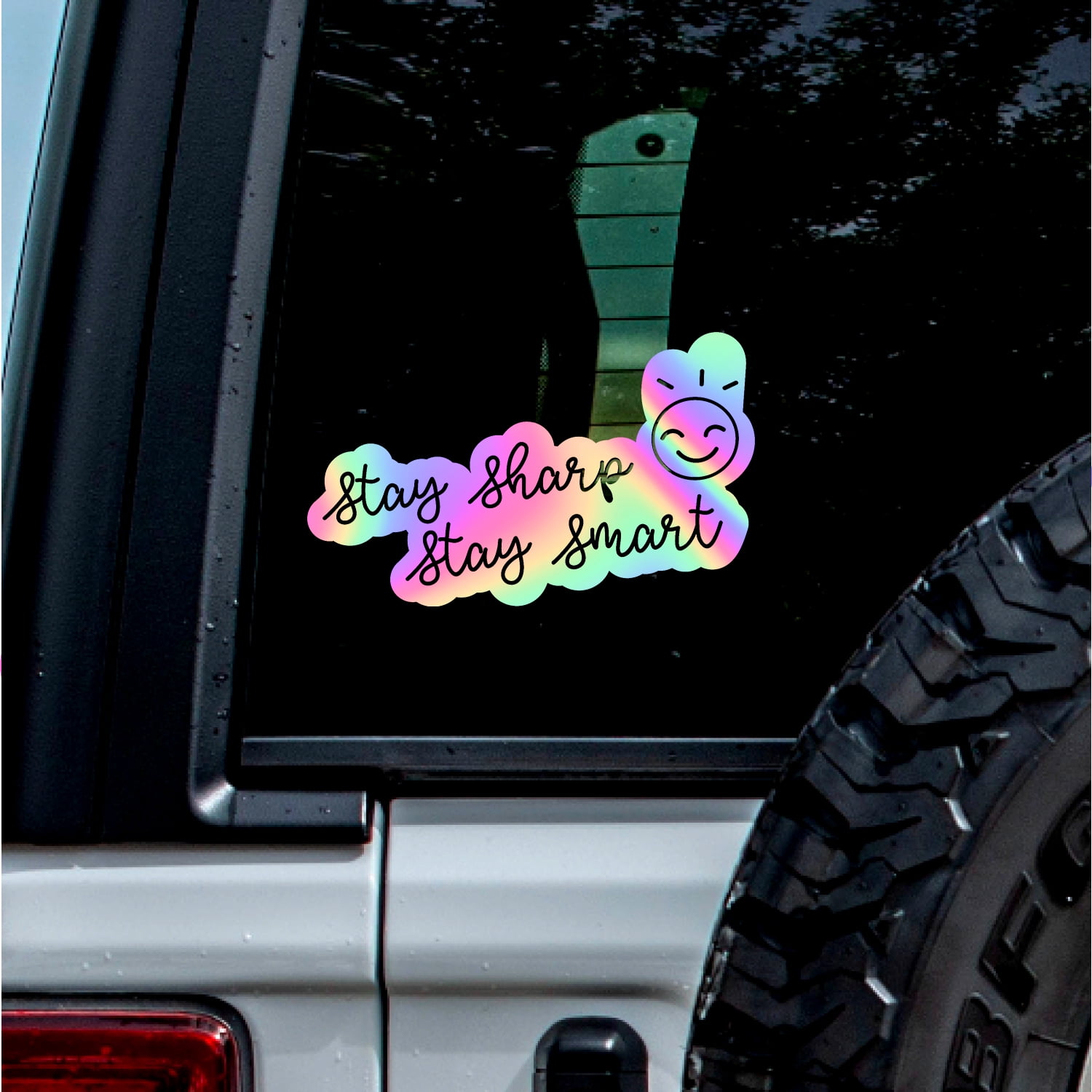 (2 Pcs, Hologram, 4.8'' X 2.9'') Transparent Adhesive Decal Sticker Of ...