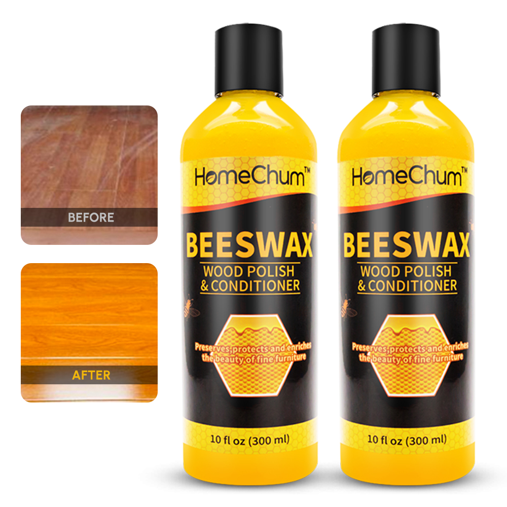 2 Pcs HomChum Wood Furniture Cleaner and Polish, Wood Seasoning Beewax