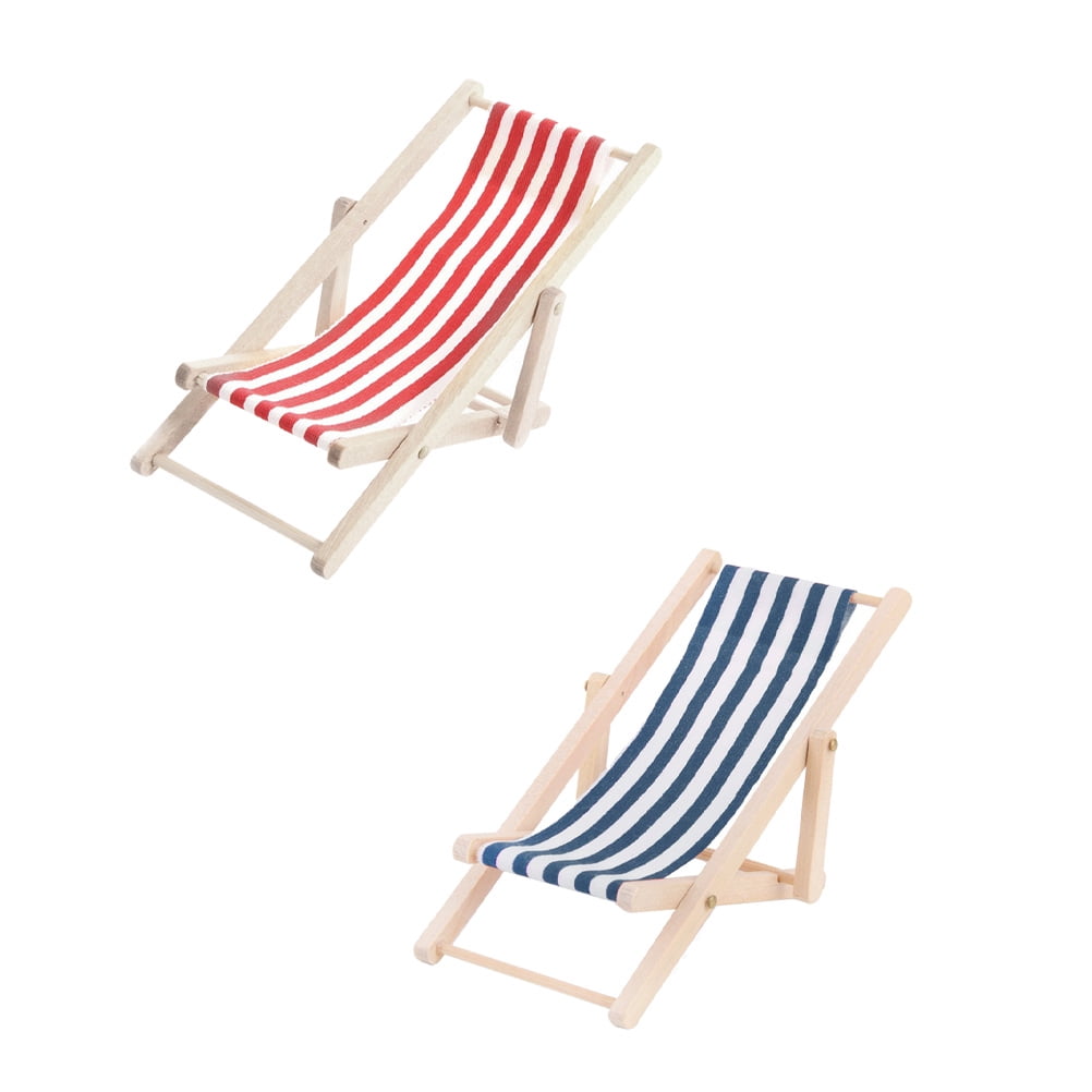 2 Pcs Home Accessories Deck Chair Model Infant Sofa Child