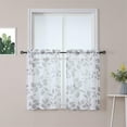 thumbnail image 1 of 2 Pcs Home Curtain Large Leaf Printed Small Window Curtain Valance, Rod Pocket Kitchen Cafe Curtain, 1 of 8